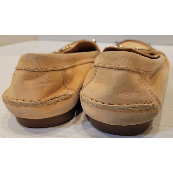Coach Fortunata Nubuck Leather Loafers Flats Model A1167 Light Tan Women 8 B - Picture 8 of 12